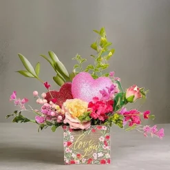 Floral Decor^Liberty Floral Cosmo Berry Fern Pick