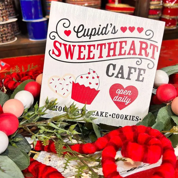 Table Decor^Burton & Burton Cupid Delivery Sign Shelf Sitter