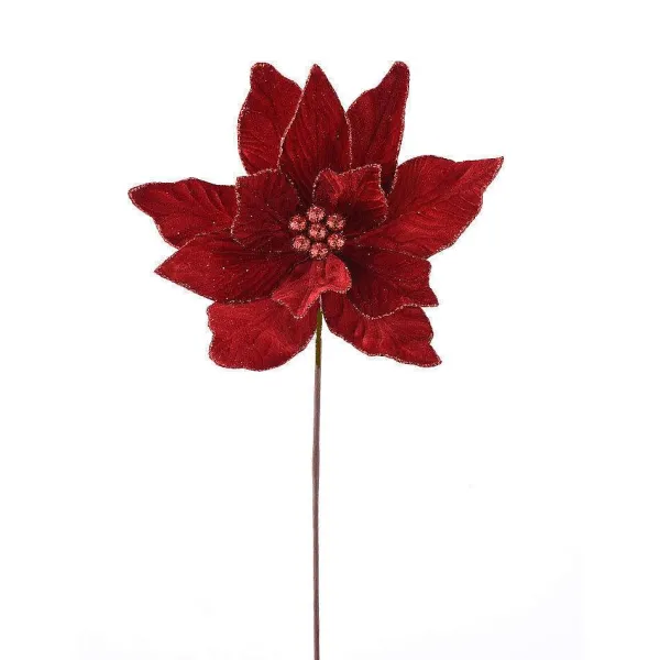 Sprays^Direct Export Co. Deep Red Velvet Poinsettia Spray