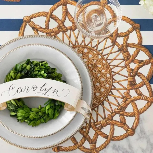 Spring^Hester & Cook Die-Cut Rattan Weave Placemat Sheets