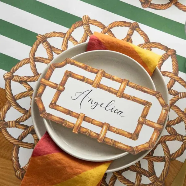 Spring^Hester & Cook Die-Cut Rattan Weave Placemat Sheets