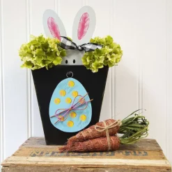 Table Decor^The Round Top Collection Display Pocket Planter, Black