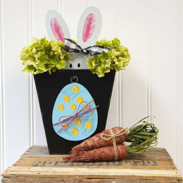 Table Decor^The Round Top Collection Display Pocket Planter, Black