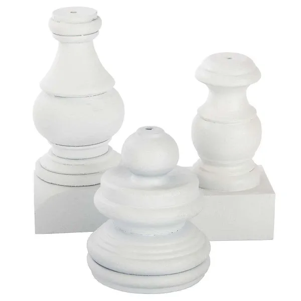 Table Decor^The Round Top Collection Display Poles, White