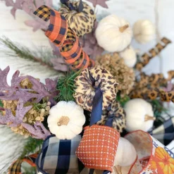 Sprays^Liberty Floral Double Sided Plaid Frizzy Spray