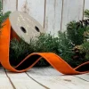 Ribbon^D. Stevens Double Sided Velvet Orange And Black Ribbon, 1" X 5Yd