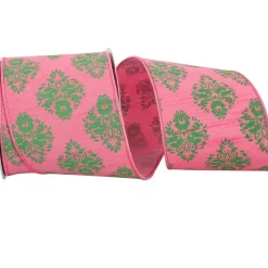 Spring^Reliant Ribbon Dupioni Florentine Wired Edge Ribbon, 4" X 10Yd