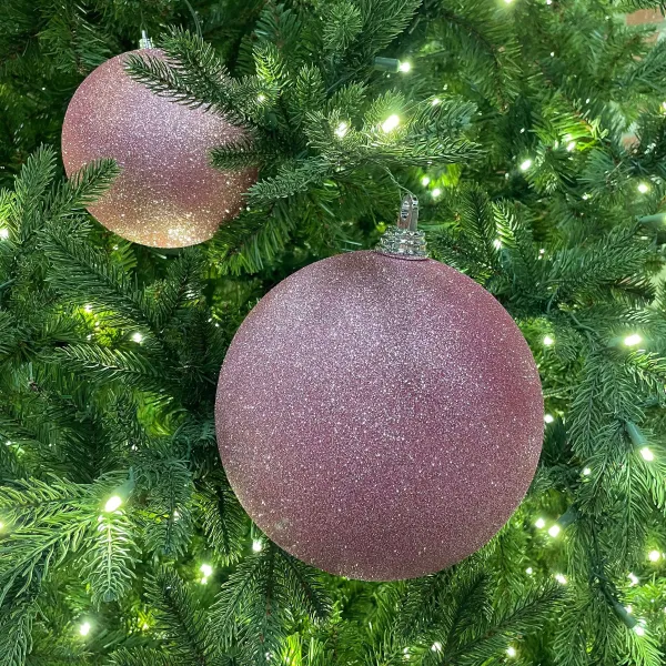 Spring^Farrisilk Dusty Rose Glitter Ornament, 8"