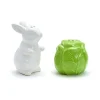 Easter^Two's Company Easter Bunny And Cabbage Leaf Salt And Pepper Shaker Set