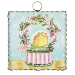 Wall Decor^The Round Top Collection Easter Chick Basket Mini Gallery Art