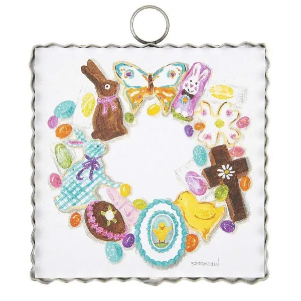 Wall Decor^The Round Top Collection Easter Wreath Mini Gallery Art