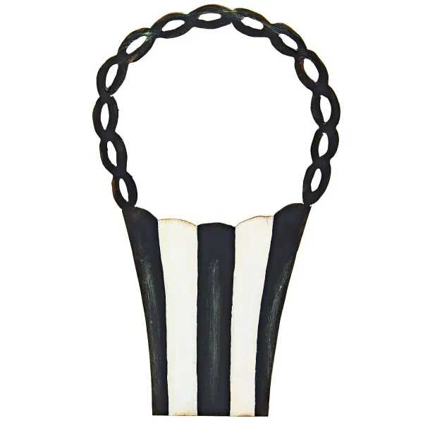 Decorative Containers^The Round Top Collection Elegant Black & White Basket, Tall