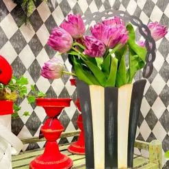Decorative Containers^The Round Top Collection Elegant Black & White Basket, Tall