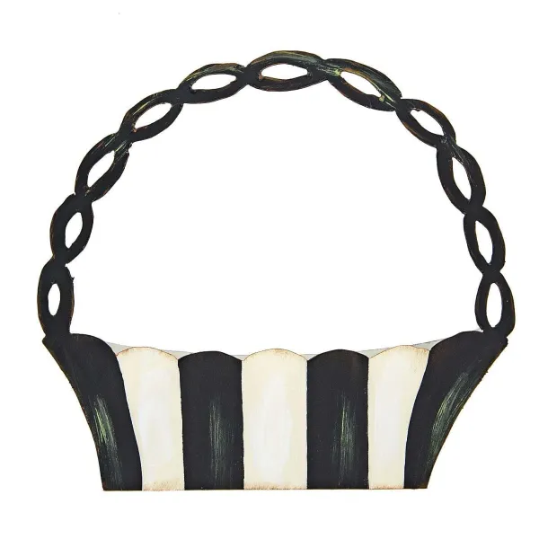 Diy Containers^The Round Top Collection Elegant Black & White Basket, Short