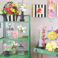 Diy Containers^The Round Top Collection Elegant Black & White Basket, Short