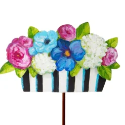 Table Decor^The Round Top Collection Elegant Pots Of Mixed Flowers
