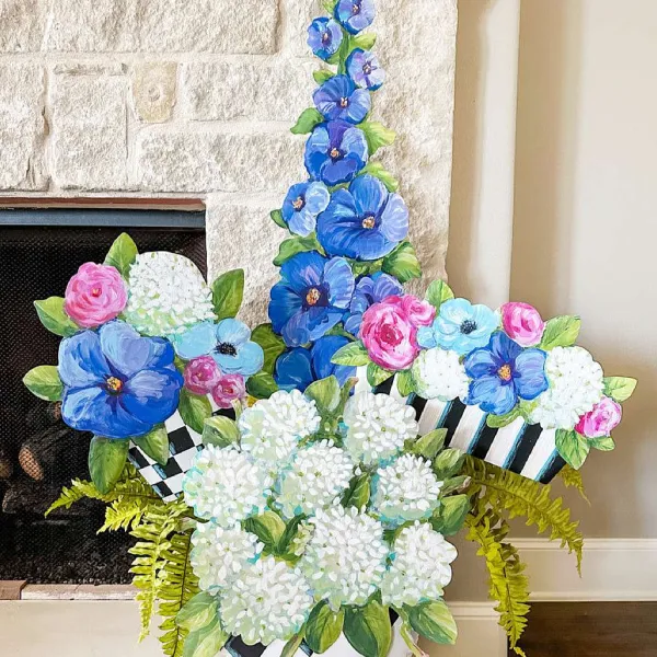 Spring^The Round Top Collection Elegant Pots Of Mixed Flowers