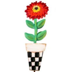 Spring^The Round Top Collection Elegant Zinnia Pot