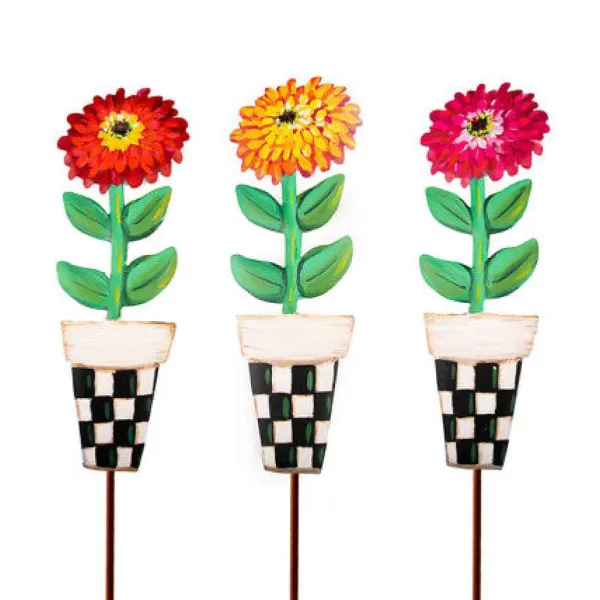 Table Decor^The Round Top Collection Elegant Zinnia Pot