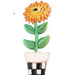 Table Decor^The Round Top Collection Elegant Zinnia Pot