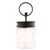 Table Decor^The Round Top Collection Embossed Glass Jar With Black Lid By