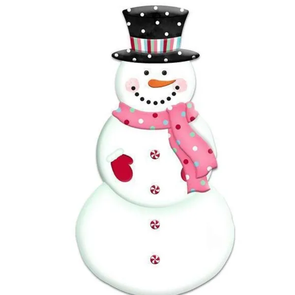 Winter^Craig Bachman Embossed Snowman With Scarf
