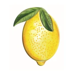 Table Decor^Craig Bachman Embossed Watercolor Lemon