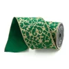 Ribbon^Farrisilk Emerald Cassia Acanthus Ribbon, 4" X 10Yd