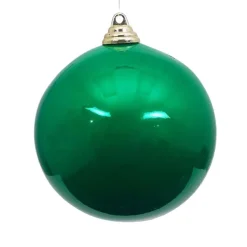 Mardi Gras^Farrisilk Emerald Green Candy Apple Ball Ornament, 8"
