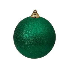 Ball Ornaments^Farrisilk Emerald Green Glitter Ball Ornament, 4"