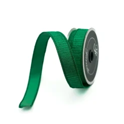St. Patrick's Day^Farrisilk Emerald Pleated Metallic Ribbon, 1" X 10Yd
