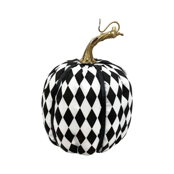 Figurines^Liberty Floral Fabric Harlequin Pumpkin, Large