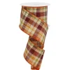 Ribbon^Craig Bachman Fall Woven Plaid With Metallic Thread Ribbon, 2.5" X 10Yd
