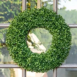 Spring^Mills Floral Company Faux Boxwood Round Wreath, 20"