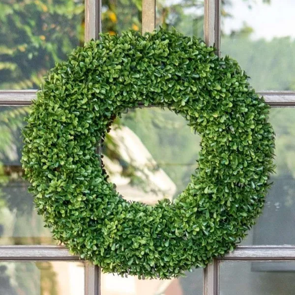 Spring^Mills Floral Company Faux Boxwood Round Wreath, 20"