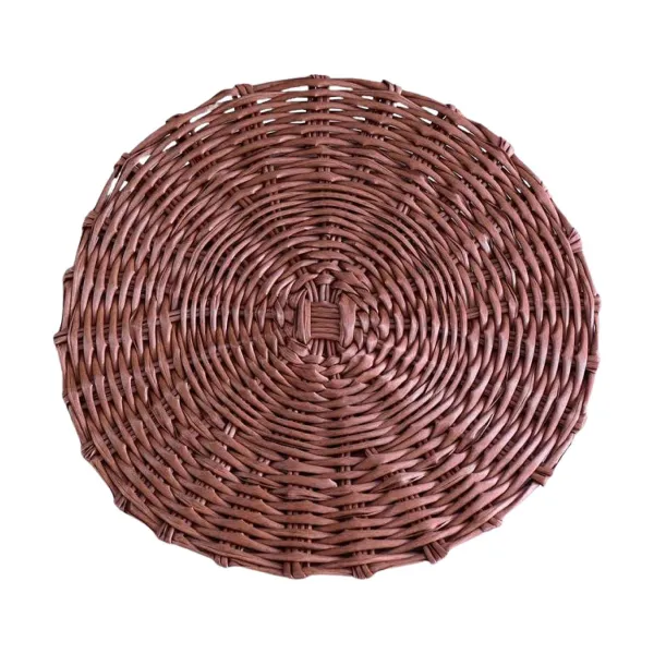 Kitchen & Dining^Beatriz Ball Faux Wicker Placemats, Brown