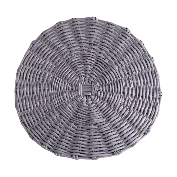 Kitchen & Dining^Beatriz Ball Faux Wicker Placemats, Gray