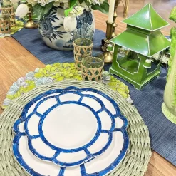 Spring^Beatriz Ball Faux Wicker Placemats, Sage
