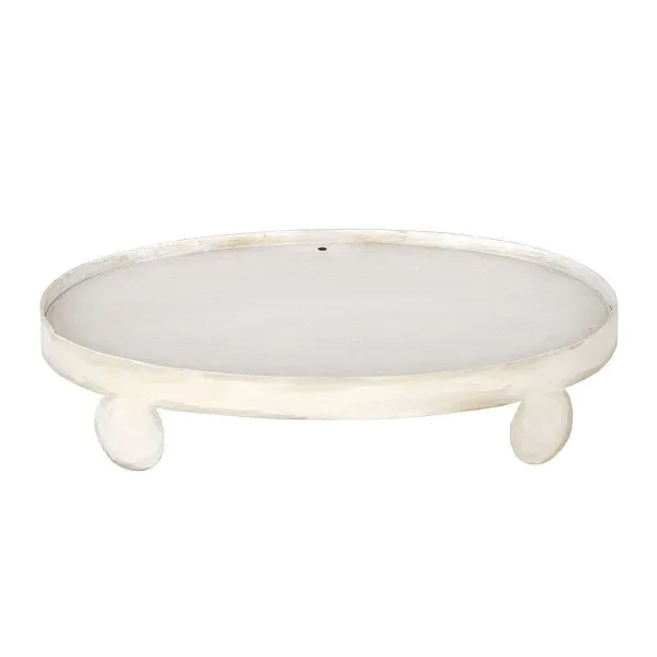 Table Decor^The Round Top Collection Finial Tray, White