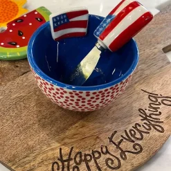 Kitchen & Dining^Coton Colors Flag Embellishment Appetizer Spreader By Happy Everything!