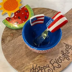 Kitchen & Dining^Happy Everything Flag Embellishment Bowl By !
