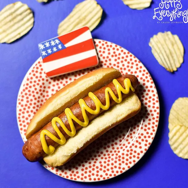 Kitchen & Dining^Coton Colors Flag Embellishment Plate By Happy Everything!