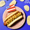 Table Decor^Coton Colors Flag Embellishment Plate By Happy Everything!