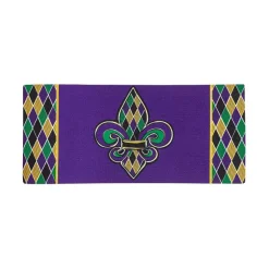 Mardi Gras^Evergreen Fleur De Lis Sassafras Switch Mat Insert