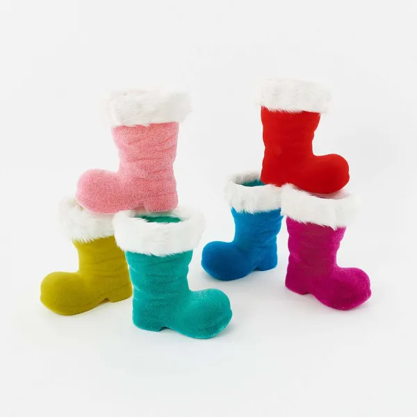 Table Decor^180 Degrees Flocked Boot, 10"