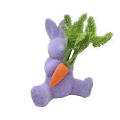 Figurines^180 Degrees Flocked Bunny With Carrot