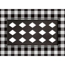 Rugs & Mats^Evergreen Flocked Check Sassafras Mat Tray