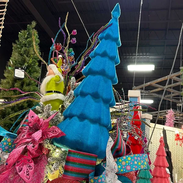 Focal Points^180 Degrees Flocked Christmas Tree