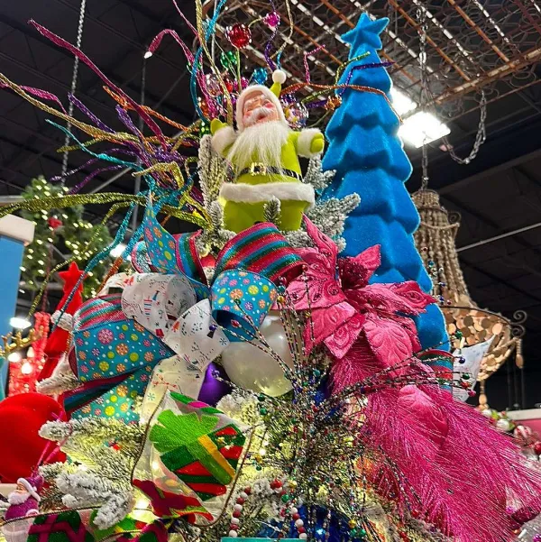 Home Accents^180 Degrees Flocked Christmas Tree