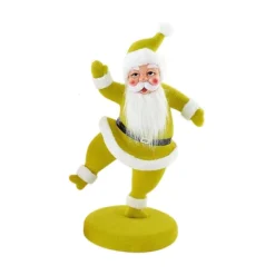 Focal Points^180 Degrees Flocked Dancing Santa On Base